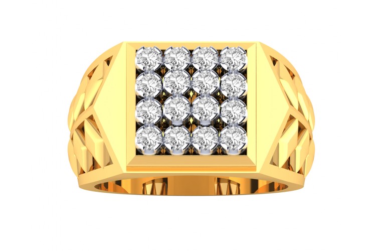 Mike Gents Diamond Ring in Gold